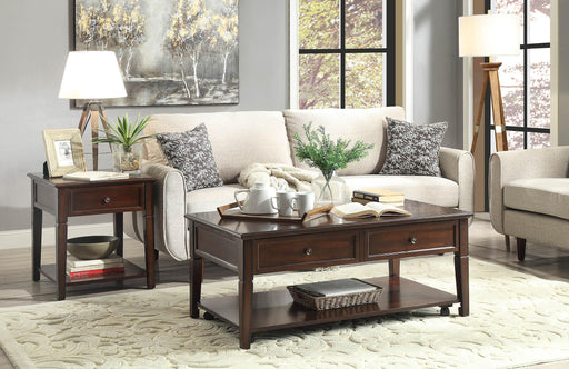 Malachi Walnut Coffee Table - U&U Home Budget Furniture (Carteret, NJ)