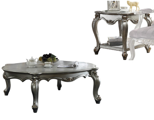 Picardy Antique Platinum Coffee Table - U&U Home Budget Furniture (Carteret, NJ)