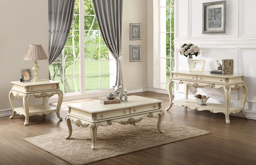 Ragenardus Antique White Coffee Table - U&U Home Budget Furniture (Carteret, NJ)