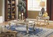 Ranita Marble & Champagne Coffee Table - U&U Home Budget Furniture (Carteret, NJ)