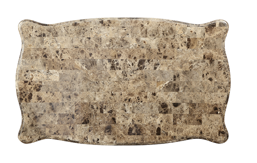 Shalisa Marble & Walnut Coffee Table - U&U Home Budget Furniture (Carteret, NJ)