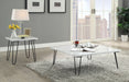 Telestis White Marble & Black Coffee Table - U&U Home Budget Furniture (Carteret, NJ)