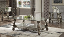 Versailles Antique Platinum & Clear Glass Coffee Table - U&U Home Budget Furniture (Carteret, NJ)