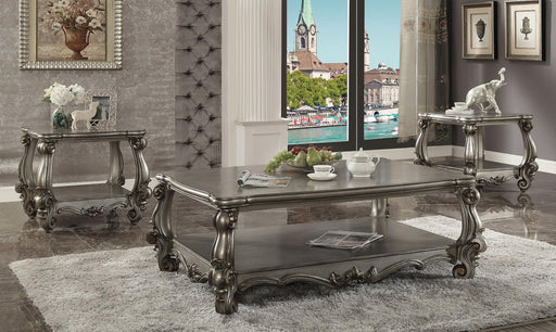 Versailles Antique Platinum Coffee Table - U&U Home Budget Furniture (Carteret, NJ)