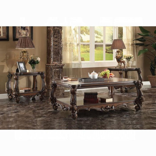 Versailles Cherry Oak Coffee Table - U&U Home Budget Furniture (Carteret, NJ)