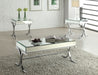 Yuri Mirrored Top & Chrome Coffee Table - U&U Home Budget Furniture (Carteret, NJ)