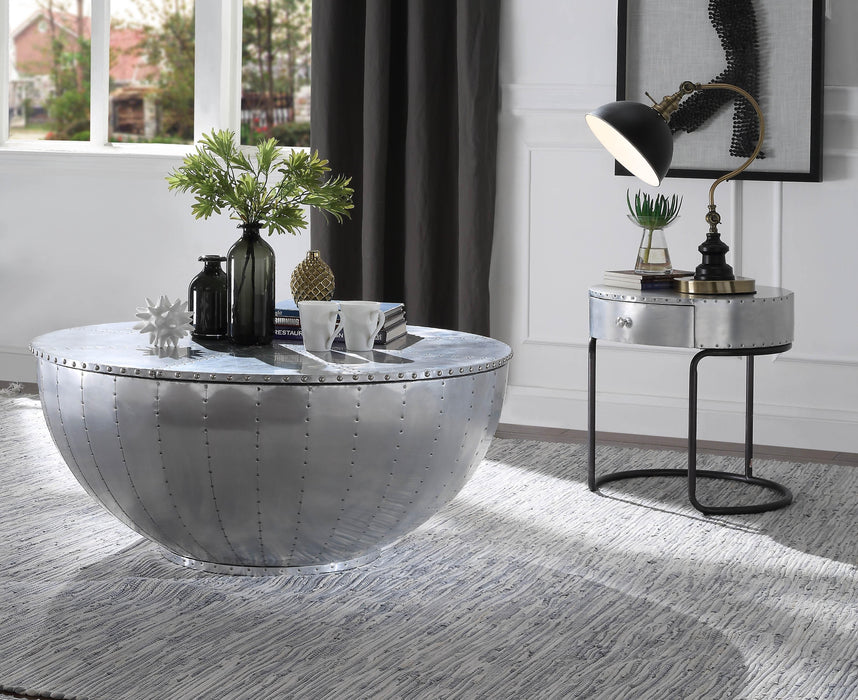 Brancaster Aluminum Coffee Table - U&U Home Budget Furniture (Carteret, NJ)