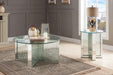 Nysa Mirrored & Faux Crystals Coffee Table - U&U Home Budget Furniture (Carteret, NJ)