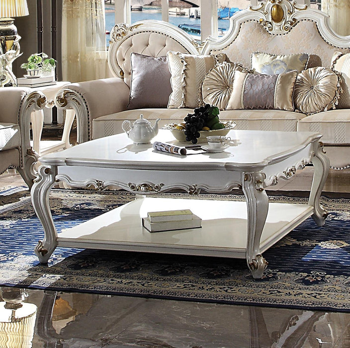 Picardy Antique Pearl Coffee Table - U&U Home Budget Furniture (Carteret, NJ)