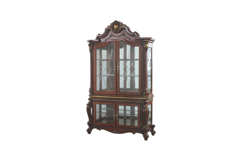 Picardy Cherry Oak Curio Cabinet - U&U Home Budget Furniture (Carteret, NJ)