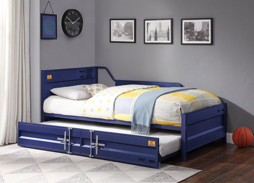 Cargo Blue Daybed & Trundle (Twin Size) - U&U Home Budget Furniture (Carteret, NJ)
