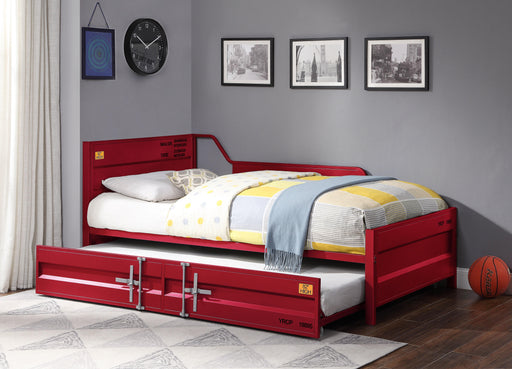 Cargo Red Daybed & Trundle (Twin Size) - U&U Home Budget Furniture (Carteret, NJ)
