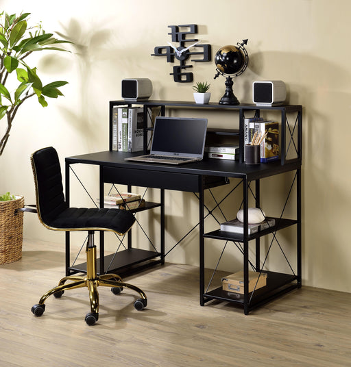 Amiel Black Desk - U&U Home Budget Furniture (Carteret, NJ)