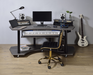 Eleazar Black Oak Computer Desk - U&U Home Budget Furniture (Carteret, NJ)