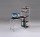 Elvis Black & Chrome Computer Desk - U&U Home Budget Furniture (Carteret, NJ)