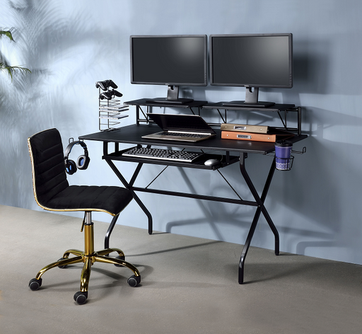 Hartman Black Computer Desk - U&U Home Budget Furniture (Carteret, NJ)