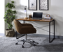 Jurgen Oak & Black Desk - U&U Home Budget Furniture (Carteret, NJ)