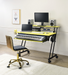 Suitor Yellow & Black Computer Desk - U&U Home Budget Furniture (Carteret, NJ)