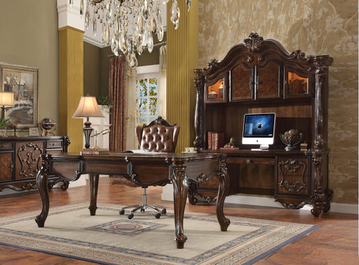 Versailles Cherry Oak Computer Desk & Hutch - U&U Home Budget Furniture (Carteret, NJ)
