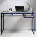 Yasin Blue & Glass Desk - U&U Home Budget Furniture (Carteret, NJ)