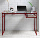 Yasin Red & Glass Desk - U&U Home Budget Furniture (Carteret, NJ)