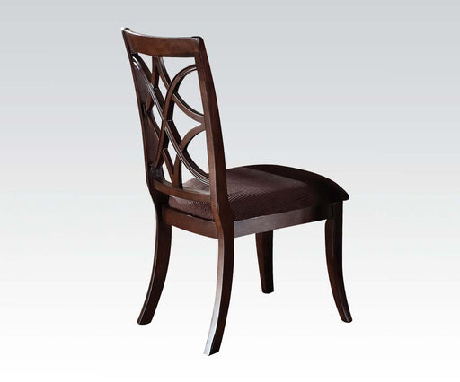 Acme Keenan Dining Side Chairs (Set of 2) in Dark Walnut 60257 - U&U Home Budget Furniture (Carteret, NJ)