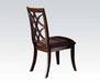 Acme Keenan Dining Side Chairs (Set of 2) in Dark Walnut 60257 - U&U Home Budget Furniture (Carteret, NJ)