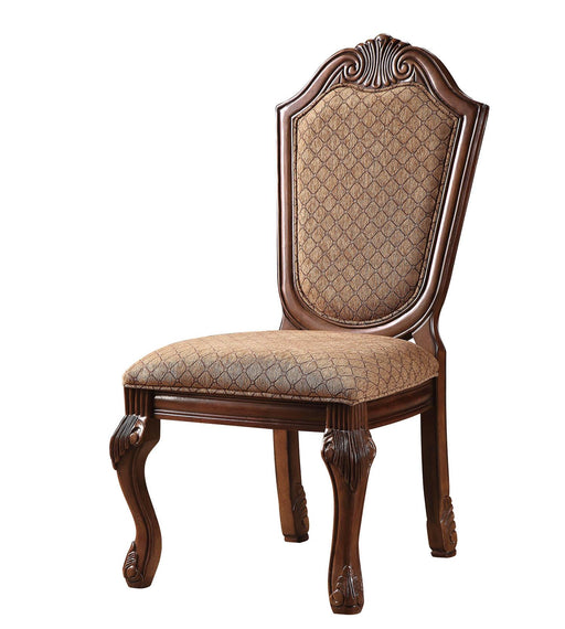Chateau De Ville Fabric & Cherry Side Chair - U&U Home Budget Furniture (Carteret, NJ)