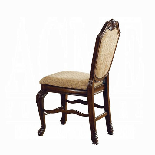 Chateau De Ville Fabric & Espresso Counter Height Chair - U&U Home Budget Furniture (Carteret, NJ)