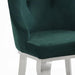Dekel Green Fabric & Stainless Steel Side Chair - U&U Home Budget Furniture (Carteret, NJ)