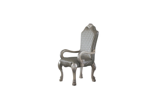 Dresden Vintage Bone White & PU Arm Chair - U&U Home Budget Furniture (Carteret, NJ)