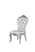 Gorsedd Cream Fabric & Antique White Side Chair - U&U Home Budget Furniture (Carteret, NJ)