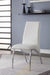 Pervis White PU & Chrome Side Chair - U&U Home Budget Furniture (Carteret, NJ)