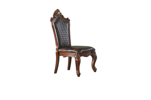 Picardy Cherry Oak & PU Side Chair - U&U Home Budget Furniture (Carteret, NJ)