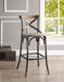 Zaire Antique Copper & Antique Oak Bar Chair (1Pc) - U&U Home Budget Furniture (Carteret, NJ)