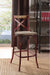Zaire Antique Red & Antique Oak Bar Chair (1Pc) - U&U Home Budget Furniture (Carteret, NJ)