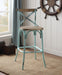 Zaire Antique Sky & Antique Oak Bar Chair (1Pc) - U&U Home Budget Furniture (Carteret, NJ)