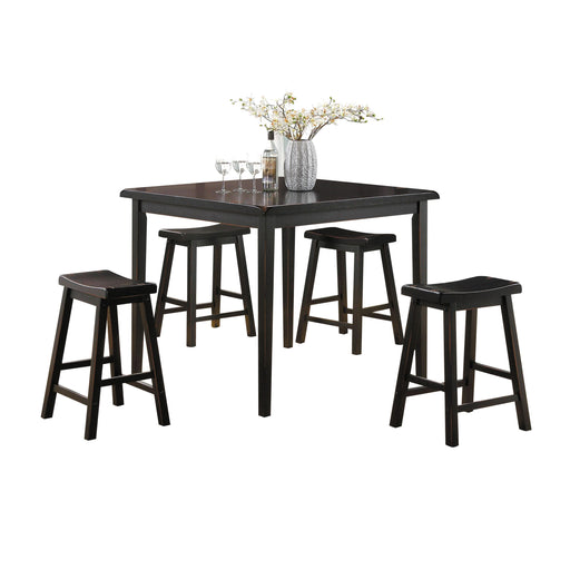 Gaucho Black Counter Height Set (5Pc Pk) - U&U Home Budget Furniture (Carteret, NJ)