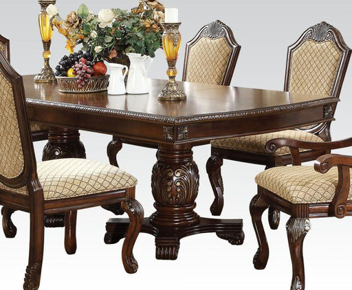 Acme Chateau de Ville Double Pedestal Dining Table in Espresso 64075 - U&U Home Budget Furniture (Carteret, NJ)