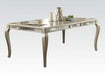 Acme Francesca Rectangular Dining Table in Champagne 62080 - U&U Home Budget Furniture (Carteret, NJ)