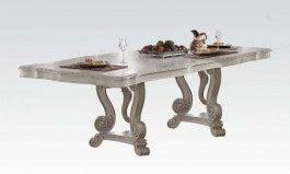 Acme Ragenardus Rectangular Dining Table in Antique White 61280 - U&U Home Budget Furniture (Carteret, NJ)