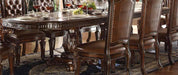 Acme Vendome Double Pedestal Dining Table with Two Leaves in Cherry 62000 - U&U Home Budget Furniture (Carteret, NJ)