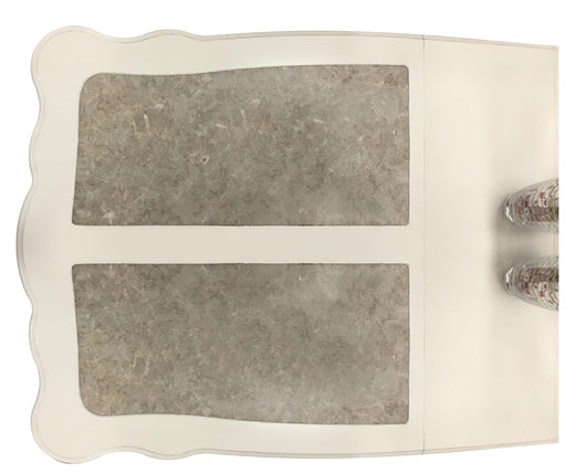 Chantelle Marble & Pearl White Dining Table - U&U Home Budget Furniture (Carteret, NJ)
