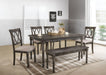 Claudia II Weathered Gray Dining Table - U&U Home Budget Furniture (Carteret, NJ)