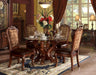 Dresden Cherry Oak & Clear Glass Dining Table - U&U Home Budget Furniture (Carteret, NJ)