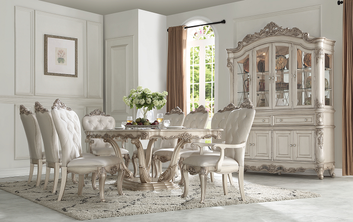 Gorsedd Antique White Dining Table - U&U Home Budget Furniture (Carteret, NJ)
