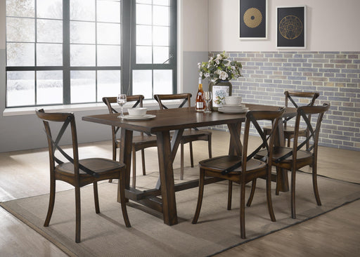 Kaelyn Dark Oak Dining Table - U&U Home Budget Furniture (Carteret, NJ)