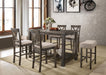 Martha II Weathered Gray Counter Height Table - U&U Home Budget Furniture (Carteret, NJ)