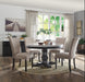 Nolan White Marble & Salvage Dark Oak Dining Table - U&U Home Budget Furniture (Carteret, NJ)