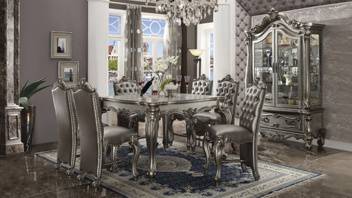 Versailles Antique Platinum Counter Height Table - U&U Home Budget Furniture (Carteret, NJ)